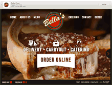 Tablet Screenshot of pizzabellas.com